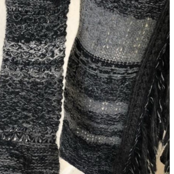 Free People Marled Striped Wool Fringe Cardigan - Picture 3 of 7